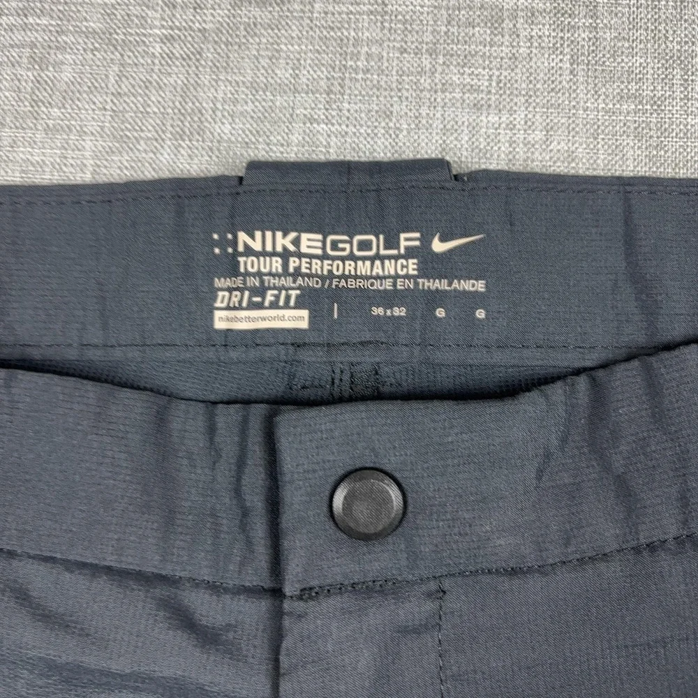 Nike Golf Pants Mens 36x32 Gray Dri-FIT Tour Performance Stretch 509737-010